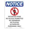 Signmission OSHA Notice, 7" Height, Detention Pond No Sign With Symbol, 7" X 5", Portrait OS-NS-D-57-V-10980 - alternate 1